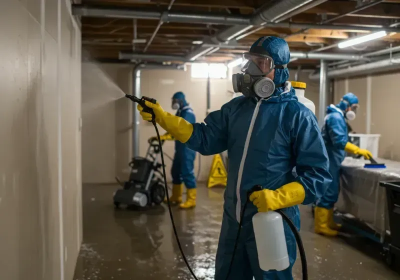 Basement Sanitization and Antimicrobial Treatment process in Oxford, IN