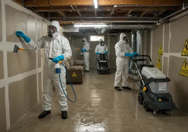 Basement Moisture Removal and Structural Drying process in Oxford, IN